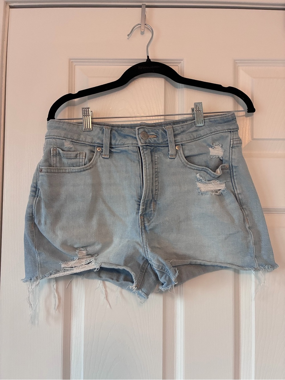 Old Navy Light Blue Distressed Denim Cutoff Shorts